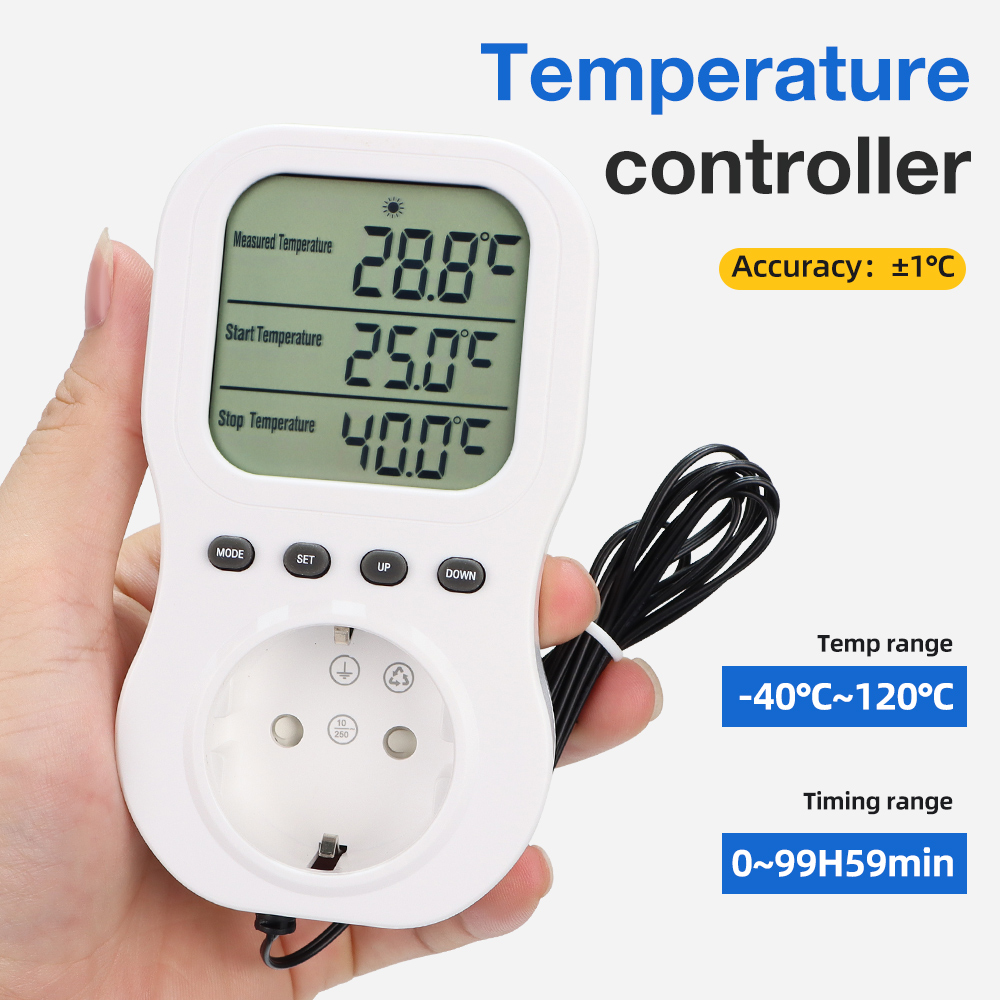 Wifi Thermostat - Slimme thermostaat LCD digitale timer-aansluiting Multifunctionele