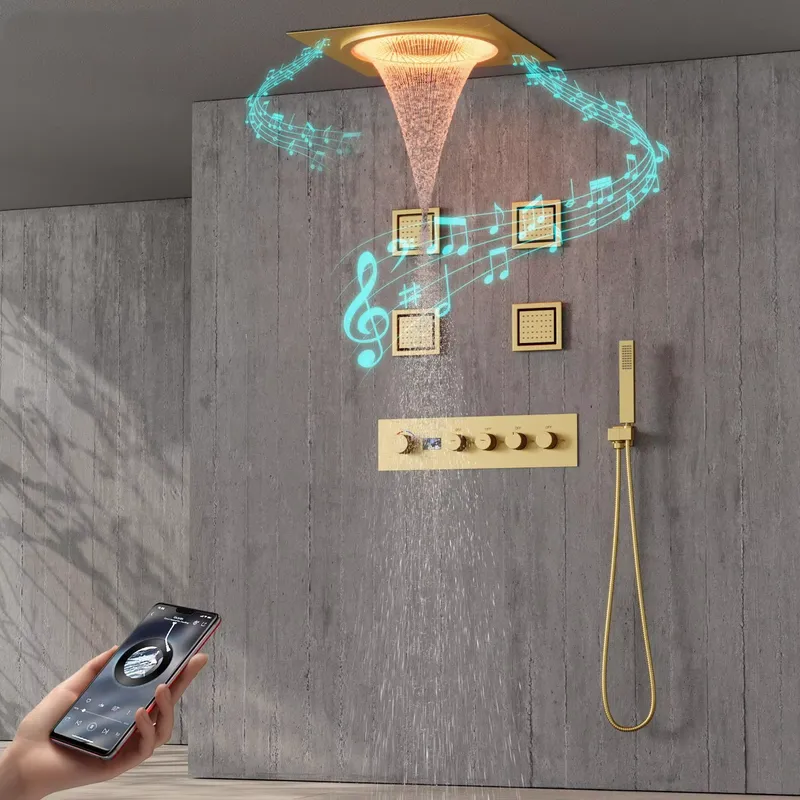 Smart Home - Slimme LED Doucheset Badkamer Muziek Verborgen