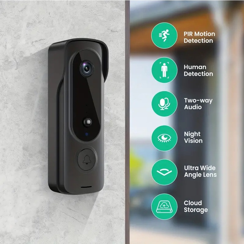 Smart Home Video Doorbell Enhanced Security With Smart Doorbell - Outdoor Draadloze Deurbel Solar Cover 1080P