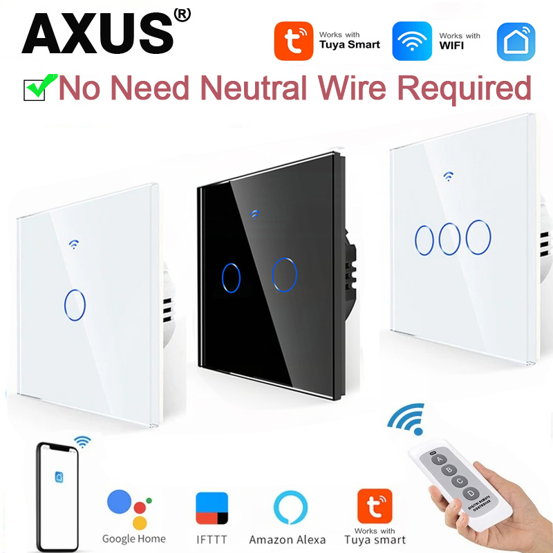 Smart Home Alexa - AXUS EU WiFi Slimme Lichtschakelaars Zonder