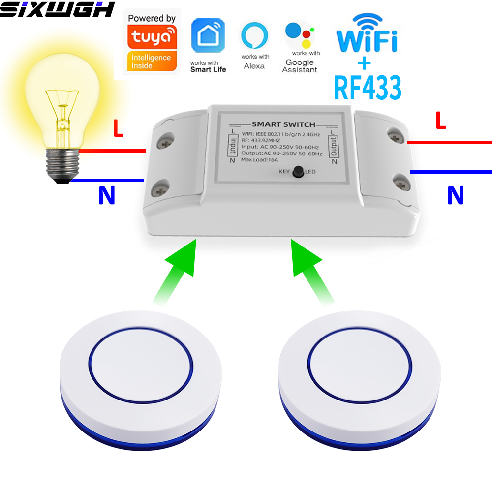 Smart Home Alexa - 16A WiFi Tuya Smart Switch Draadloze