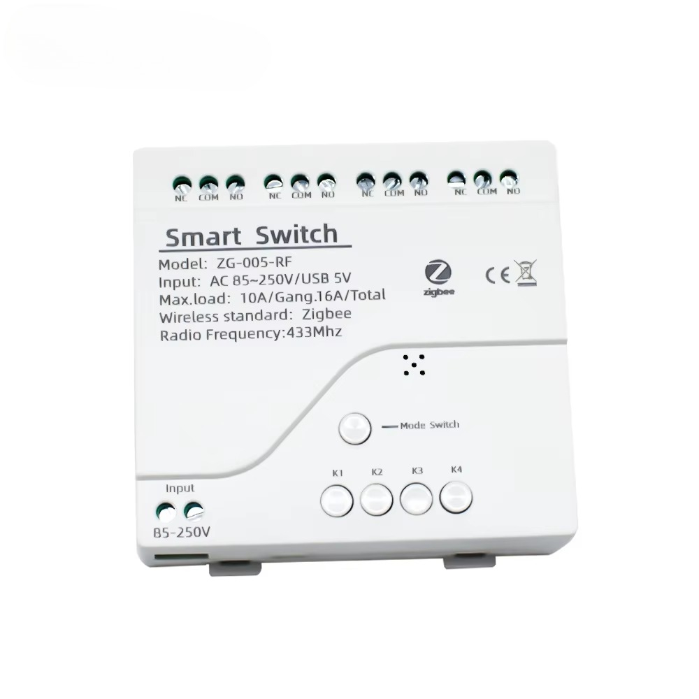 Smart Home Zigbee Gateway - Tuya 4CH Zigbee Schakelrelaismodule USB 5V