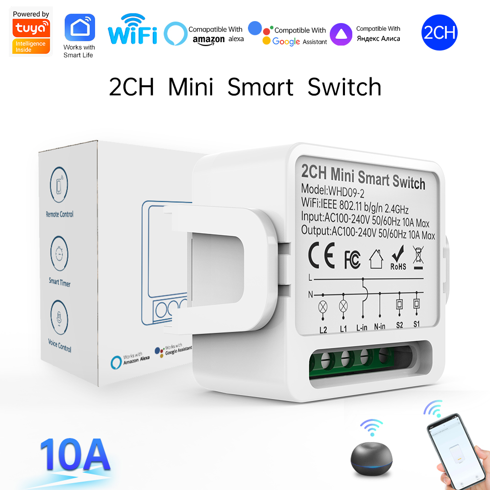 Smart Home Alexa - 2-weg Tuya Smart Switch 2-voudige slimme