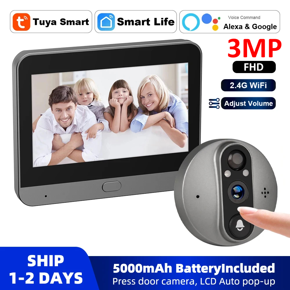 3MP 2.4G Wifi Smart Tuya Kijkg - Smart Home Video Doorbell Enhanced Security With Smart Doorbell recensie en prijs