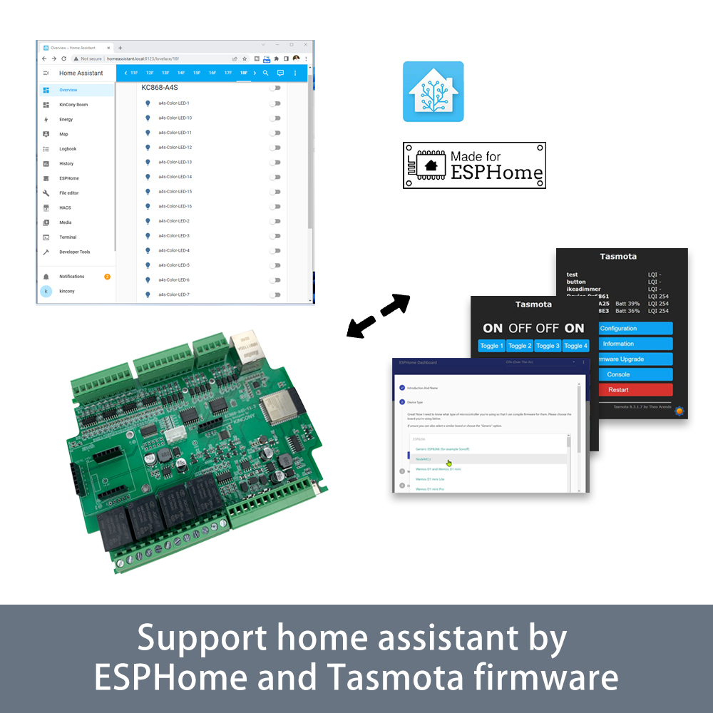 KC868-A4S ESP32 ESPhome Tasmot - Smart Home Mqtt recensie en prijs