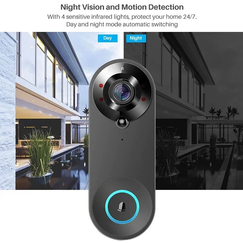 HD 1080P Slimme draadloze deur - Smart Home Video Doorbell Enhanced Security With Smart Doorbell recensie en prijs