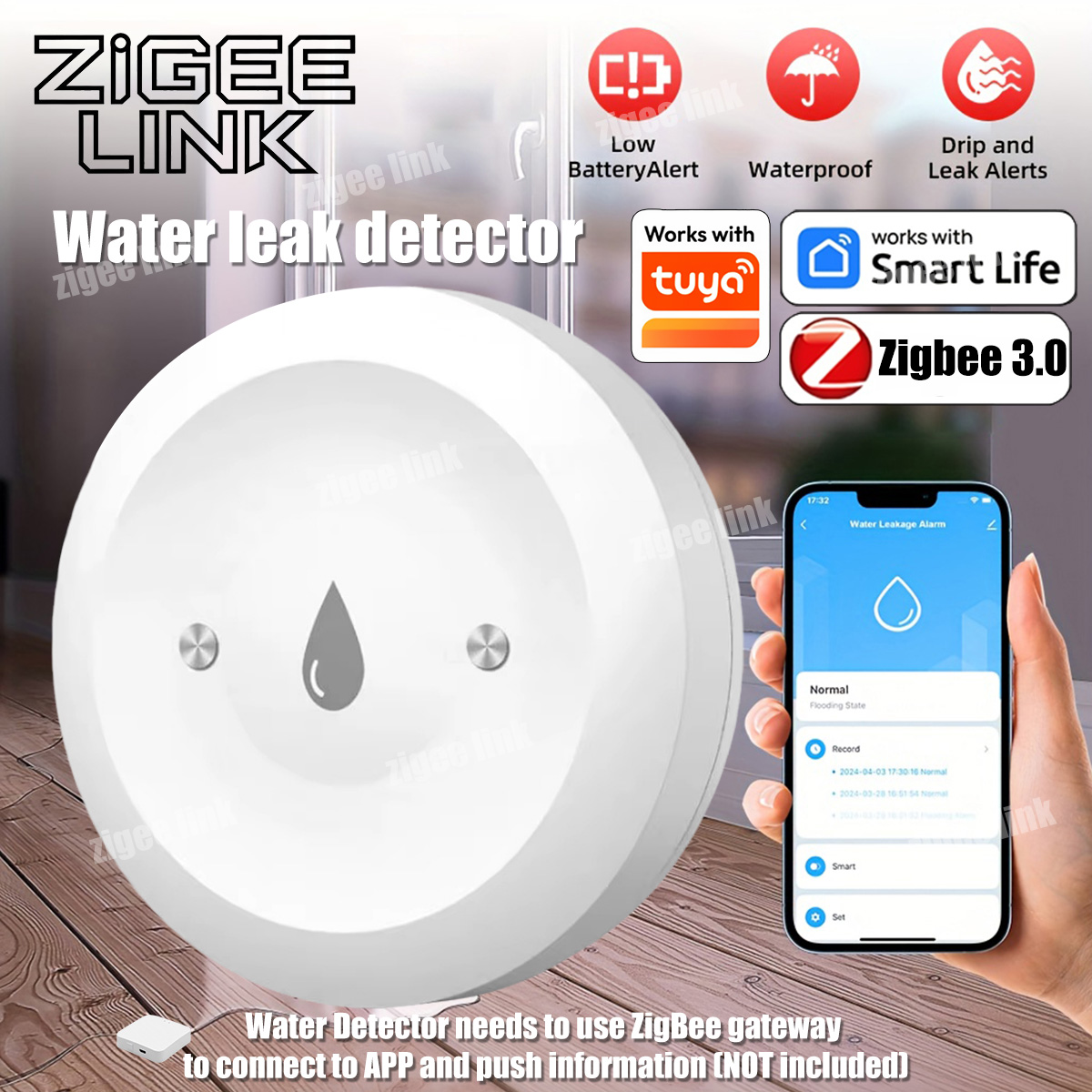 ZigBee 3.0 Watersensor Slimme  - Zigbee Gateway recensie en prijs