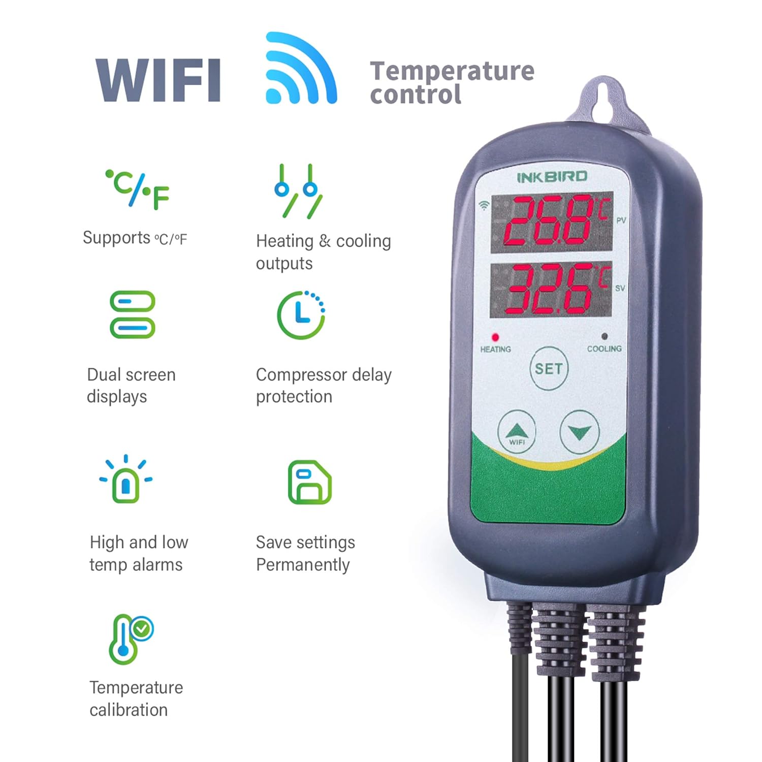 Inkbird ITC-308-WiFi Digitale  - Wifi Thermostat recensie en prijs