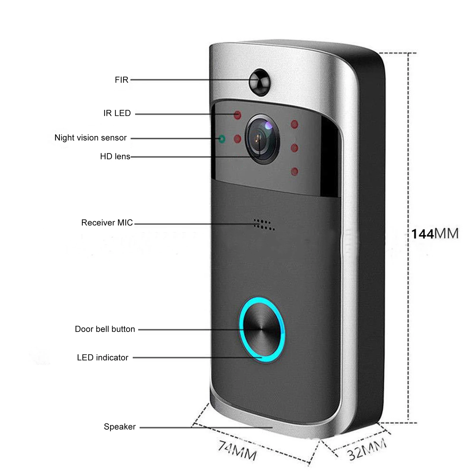 V5 Video Deurbel Wifi Draadloz - Smart Home Video Doorbell Enhanced Security With Smart Doorbell recensie en prijs
