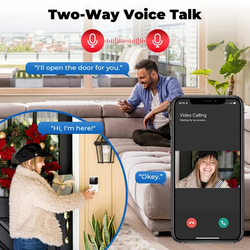 Smart Home WiFi-videodeurbel D - Smart Home Video Doorbell Enhanced Security With Smart Doorbell recensie en prijs