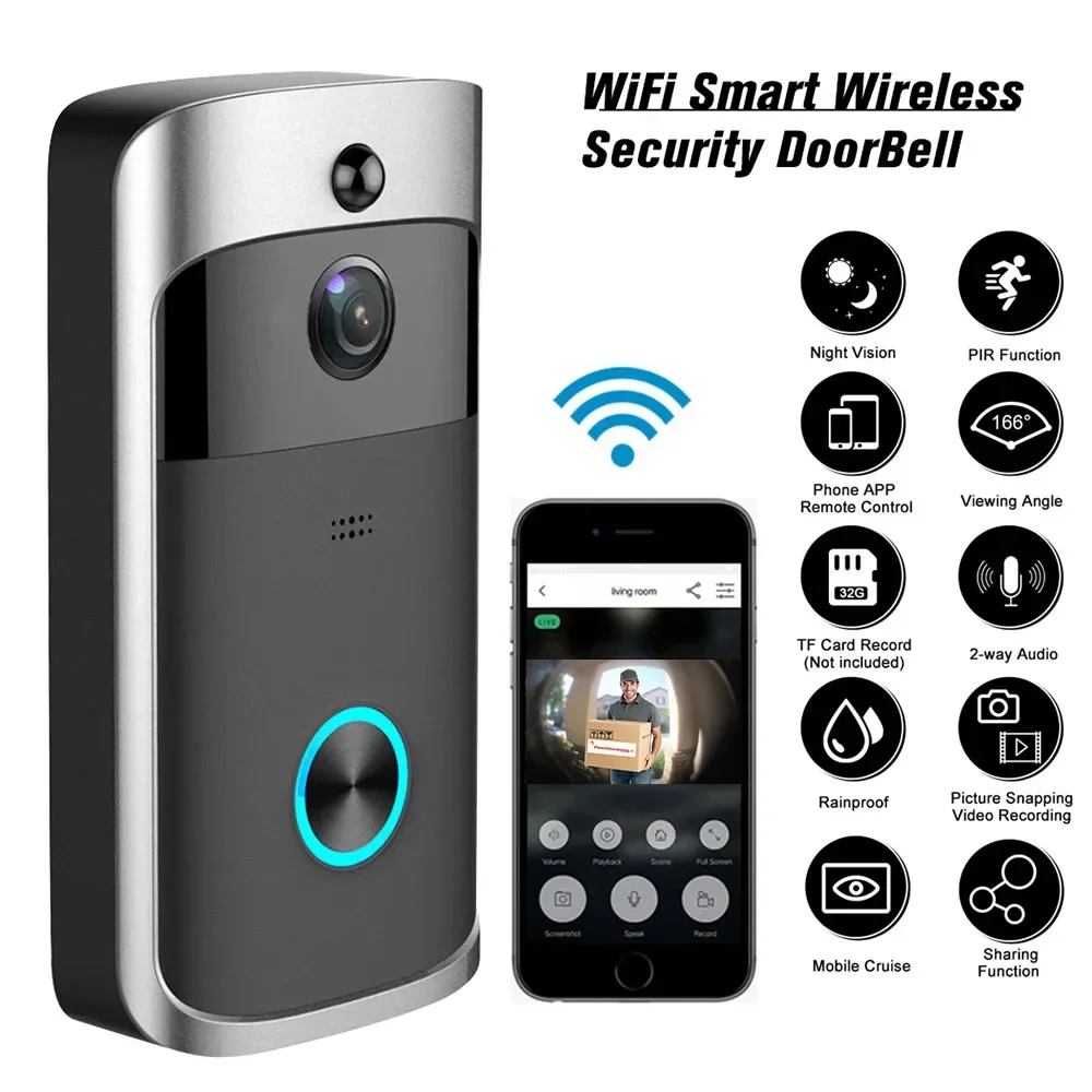 720P HD Smart Home Draadloze W - Smart Home Video Doorbell Enhanced Security With Smart Doorbell recensie en prijs