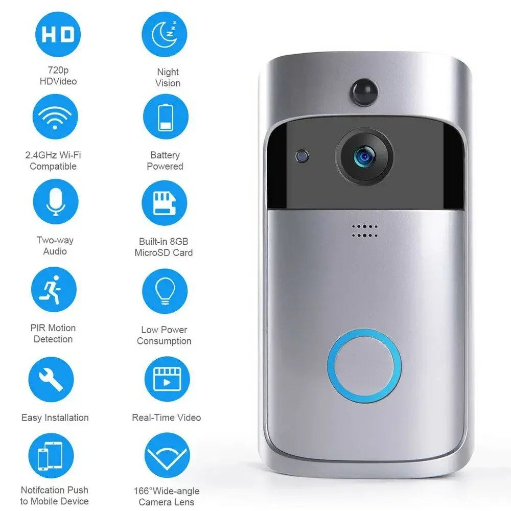 720P HD Smart Home Draadloze W - Smart Home Video Doorbell Enhanced Security With Smart Doorbell recensie en prijs