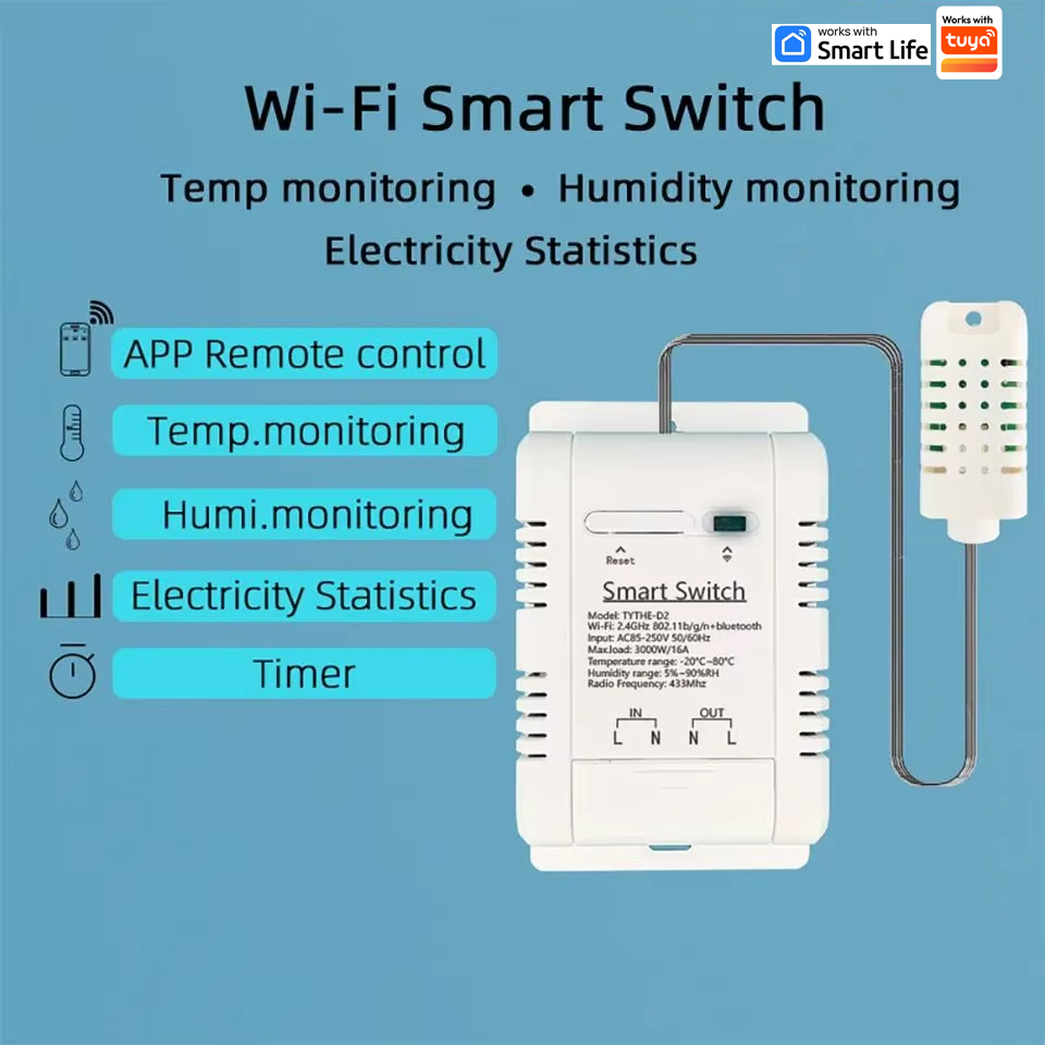 Werk met Tuya 16A 3000W WiFi-t - Wifi Thermostat recensie en prijs