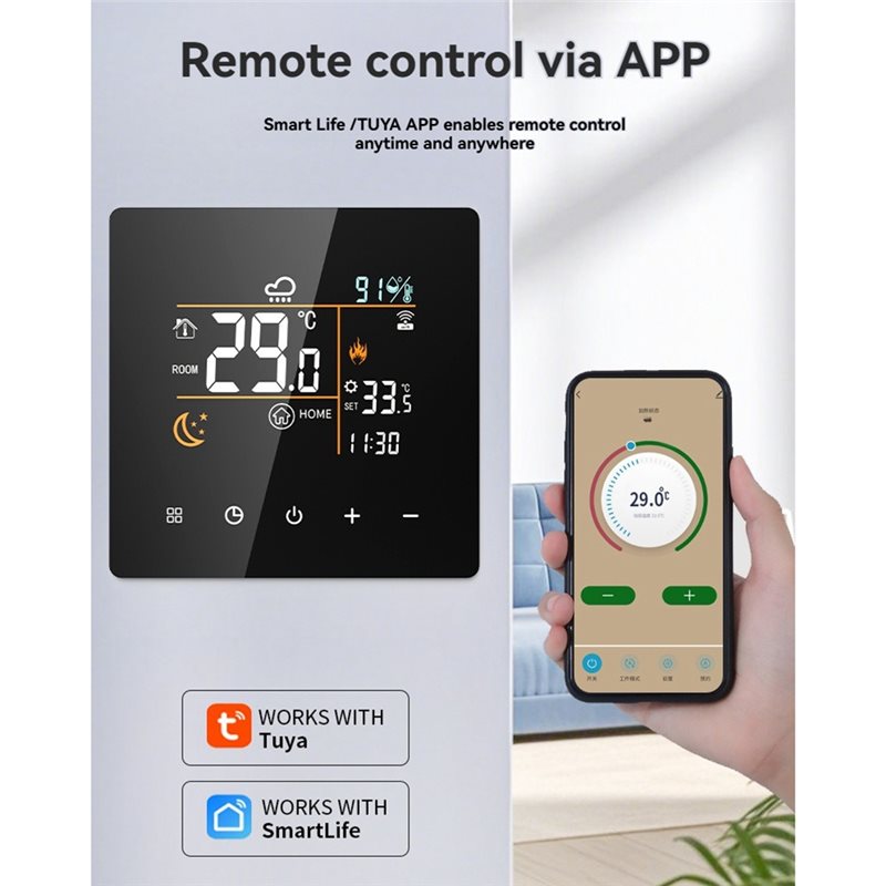 Tuya Slimme Thermostaat 25A Wi - Wifi Thermostat recensie en prijs