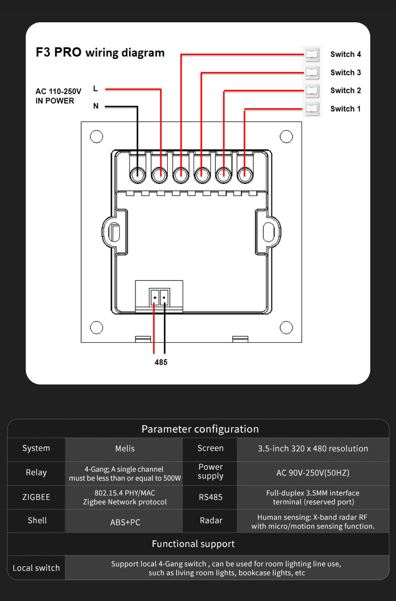 F3 Pro 3,5 inch IPS touchscree - Smart Home Panel recensie en prijs