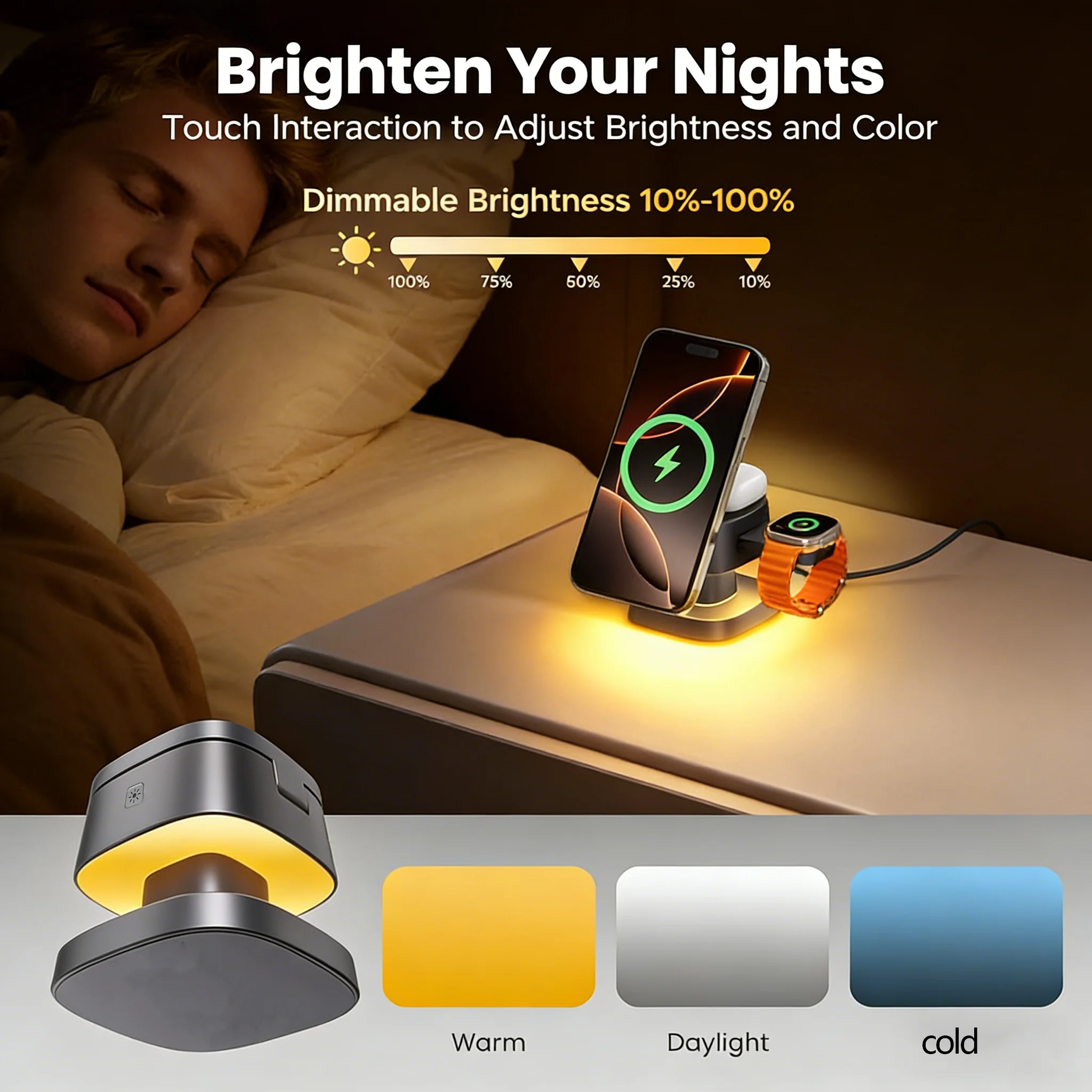 TIMESS Nachtlampje Draadloze O - Smart Night Light recensie en prijs